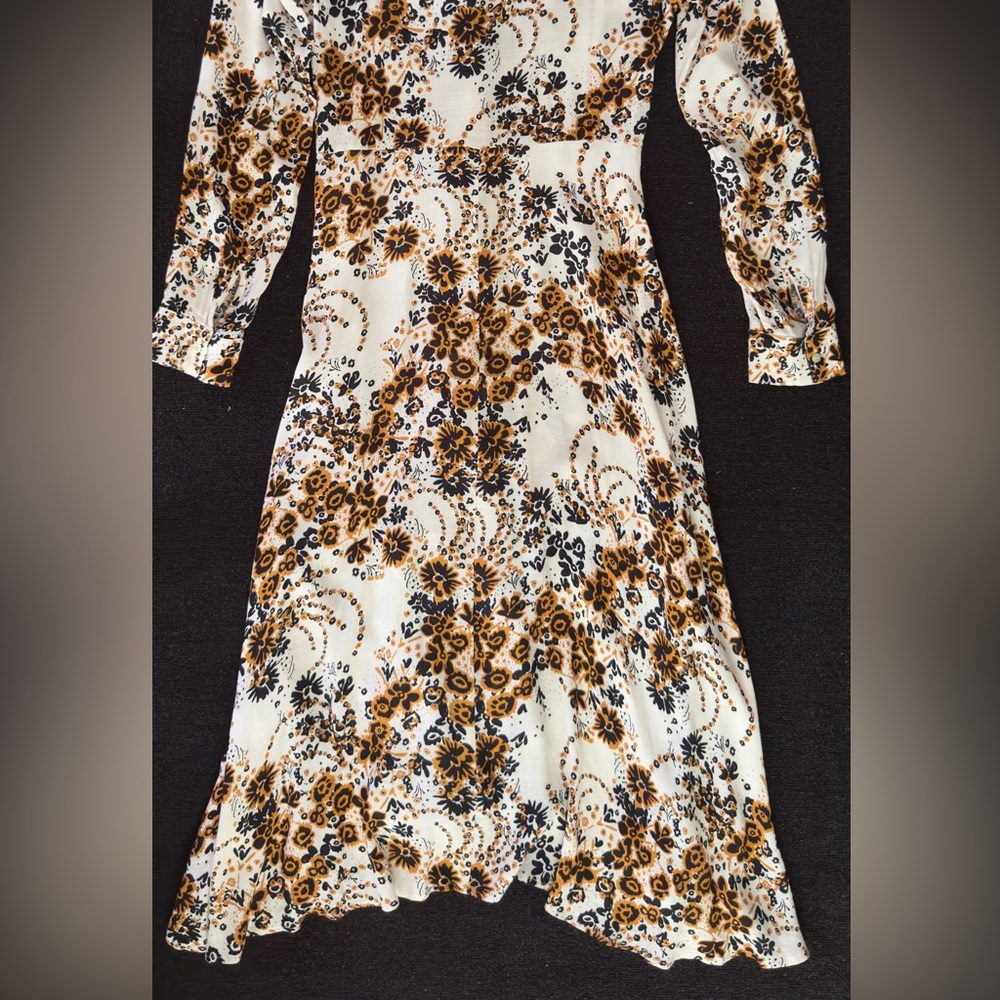 Free People Tough Love Shirt Dress Floral Midi Bohemian Floral Sz12 - Picture 11 of 16